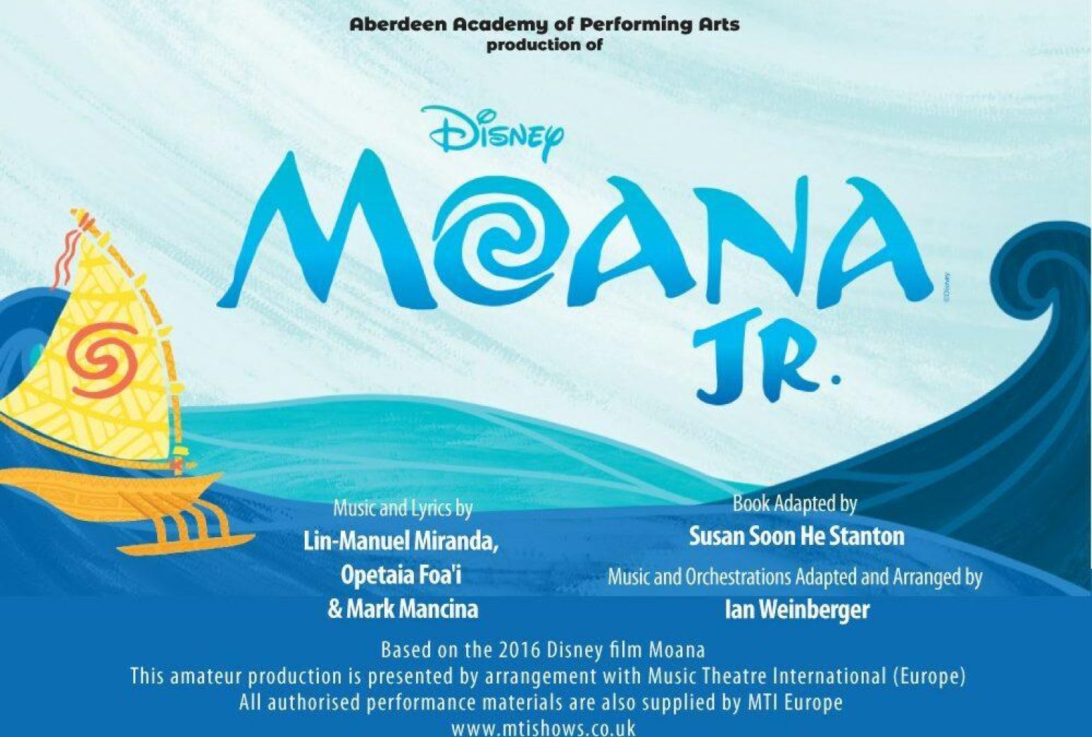 Aberdeen Academy of Performing Arts Presents Disney’s Moana Jr.